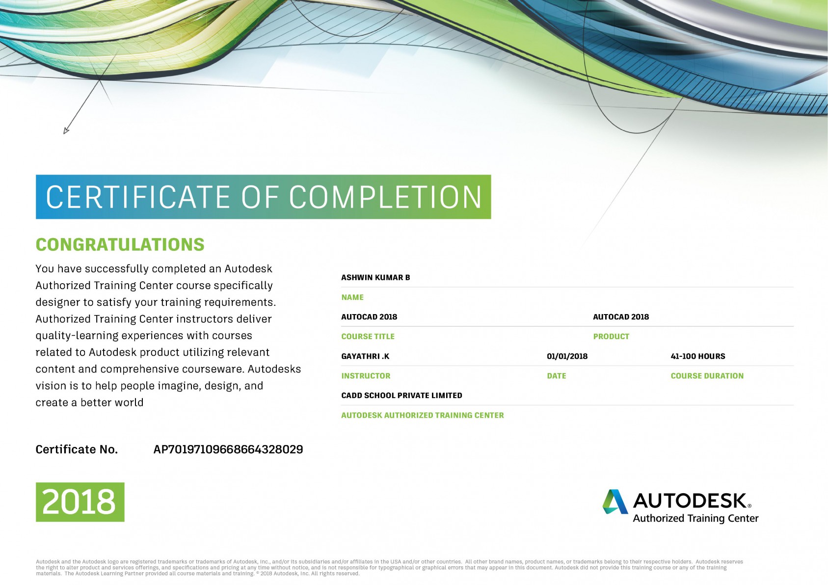 Autocad Certificate